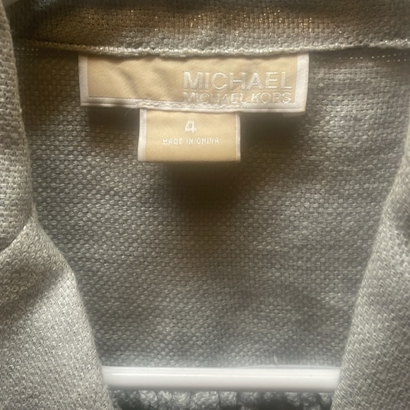 Metallic silver cropped blazer. Worn only twice. - Picture 2 of 2